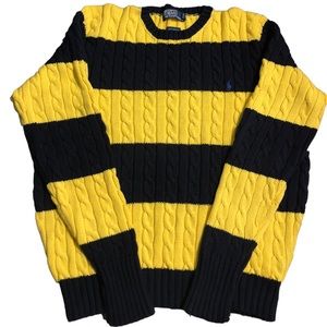 Polo striped pull over crew neck